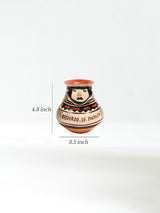 Shipibo Amazon Jungle Ceramic Effigy Vessel Dimension | po010-Pink
