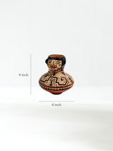 Shipibo Amazon Jungle Ceramic Effigy Vessel Dimension | po010-Red