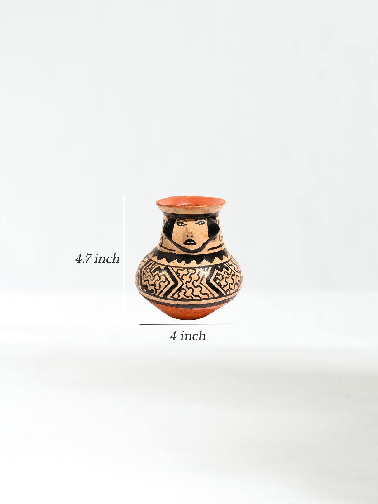 Shipibo Amazon Jungle Ceramic Effigy Vessel Dimension | po011