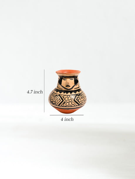 Shipibo Amazon Jungle Ceramic Effigy Vessel Dimension | po011