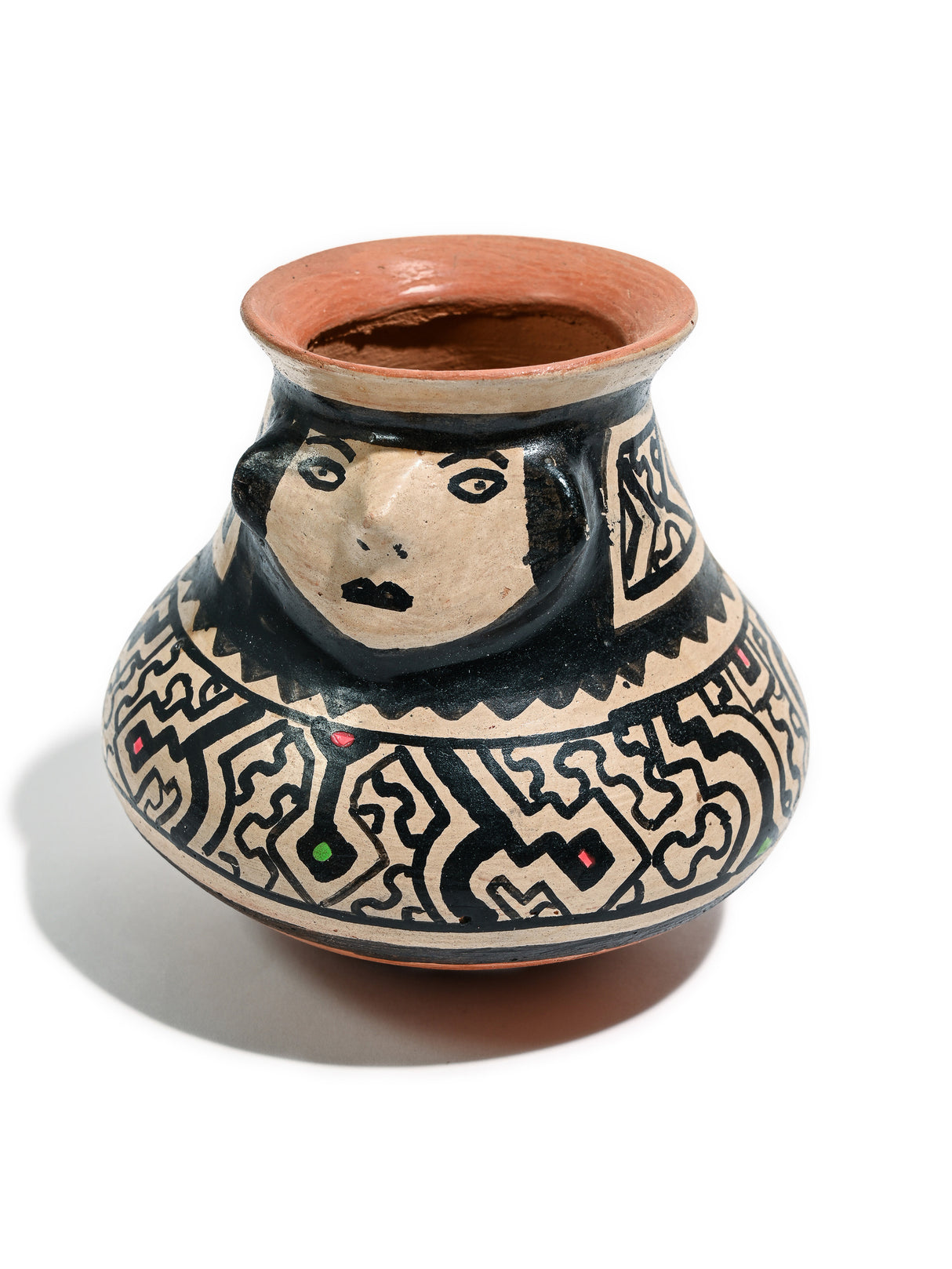 Shipibo Amazon Jungle Ceramic Effigy Vessel | po010-Black