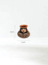 Shipibo Amazon Jungle Ceramic Effigy Vessel Dimension | po010-Black