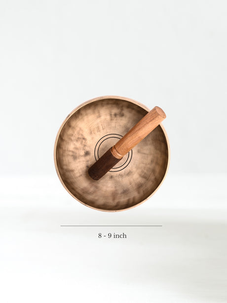 Antique Finish Tibetan Healing Grade Singing Bowl Dimension | sb054