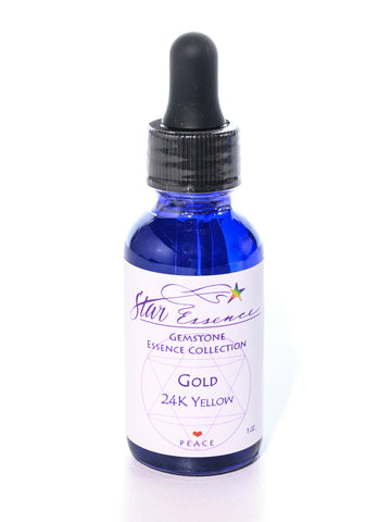 Chakra Gemstone Essence: 24 K Yellow Gold