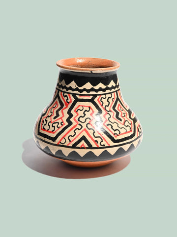 Shipibo Amazon Jungle Ceramic Vase DISCOUNTED/2nds