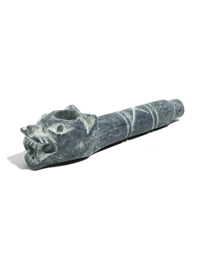 Jaguar Stone Carved Pipe