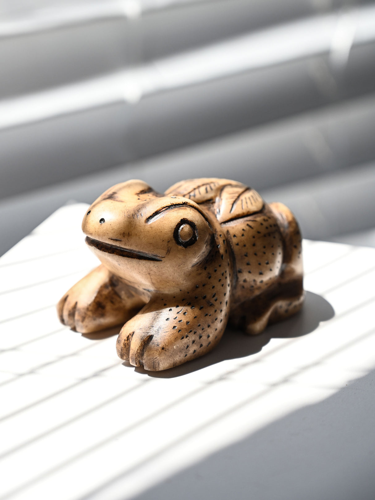 Hand Carved Stone Frog