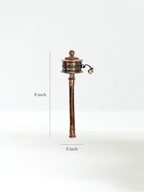Newari Script Cooper Prayer Wheel Dimension | si0251