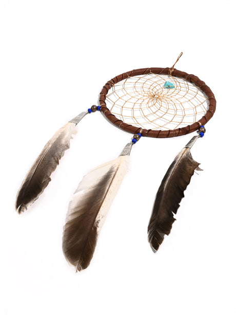 Turquoise Stone Dreamcatcher | si0374-Chocolate-Blue