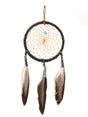 4" Turquoise Stone Dreamcatcher | si0374-Chocolate-Grey
