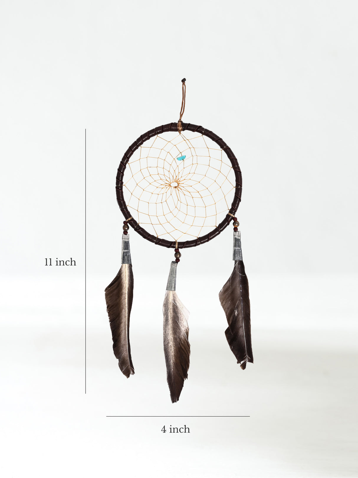4" Turquoise Stone Dreamcatcher