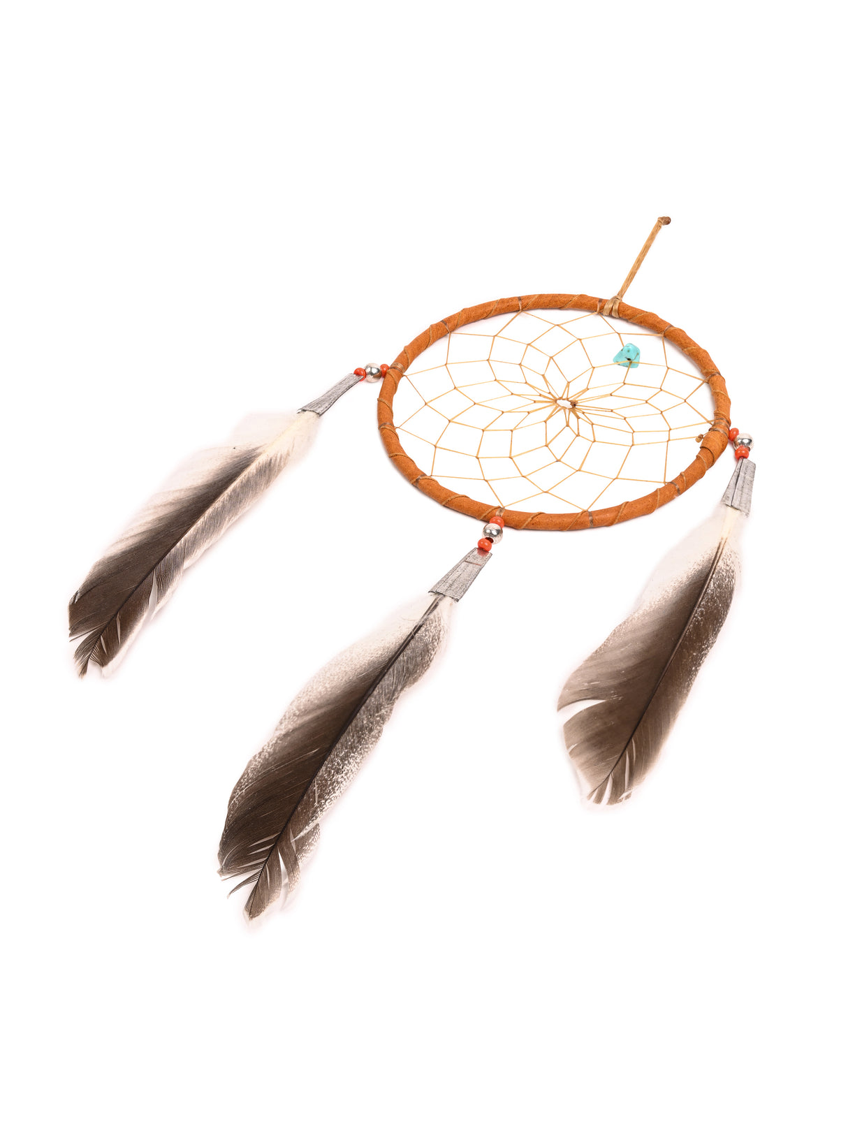 Turquoise Stone Dreamcatcher Tan - Orange | si0374