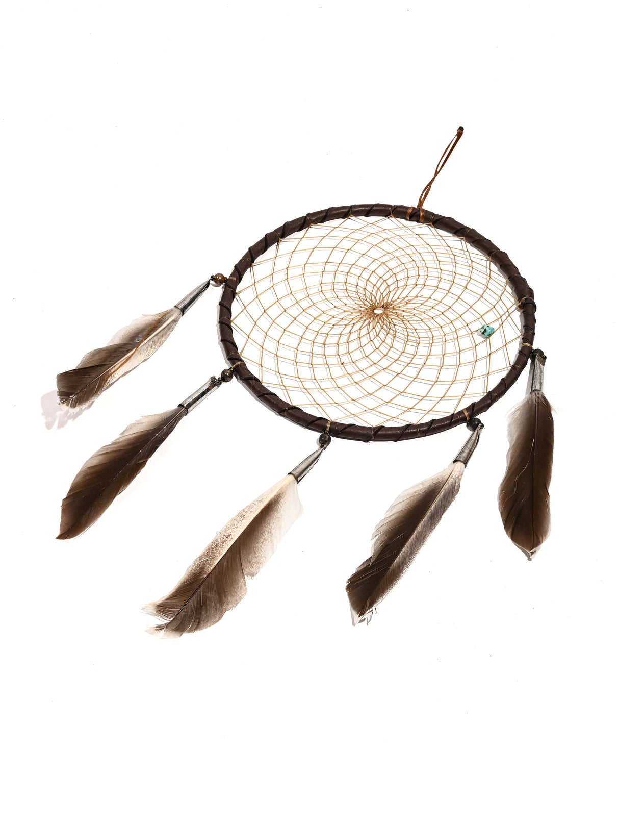 6" Turquoise Stone Dreamcatcher | si0375-Chocolate-Black