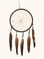 6" Turquoise Stone Dreamcatcher | si0375-Chocolate-Green