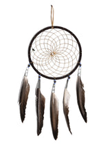 6" Turquoise Stone Dreamcatcher | si0375-Chocolate-Periwinkle