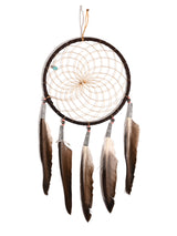 6" Turquoise Stone Dreamcatcher | si0375-Chocolate-Pink