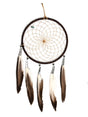 6" Turquoise Stone Dreamcatcher | si0375-Chocolate-White