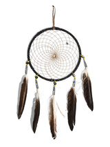 6" Turquoise Stone Dreamcatcher | si0375-Chocolate-Yellow