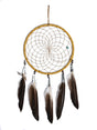 6" Turquoise Stone Dreamcatcher | si0375-Natural-Brown