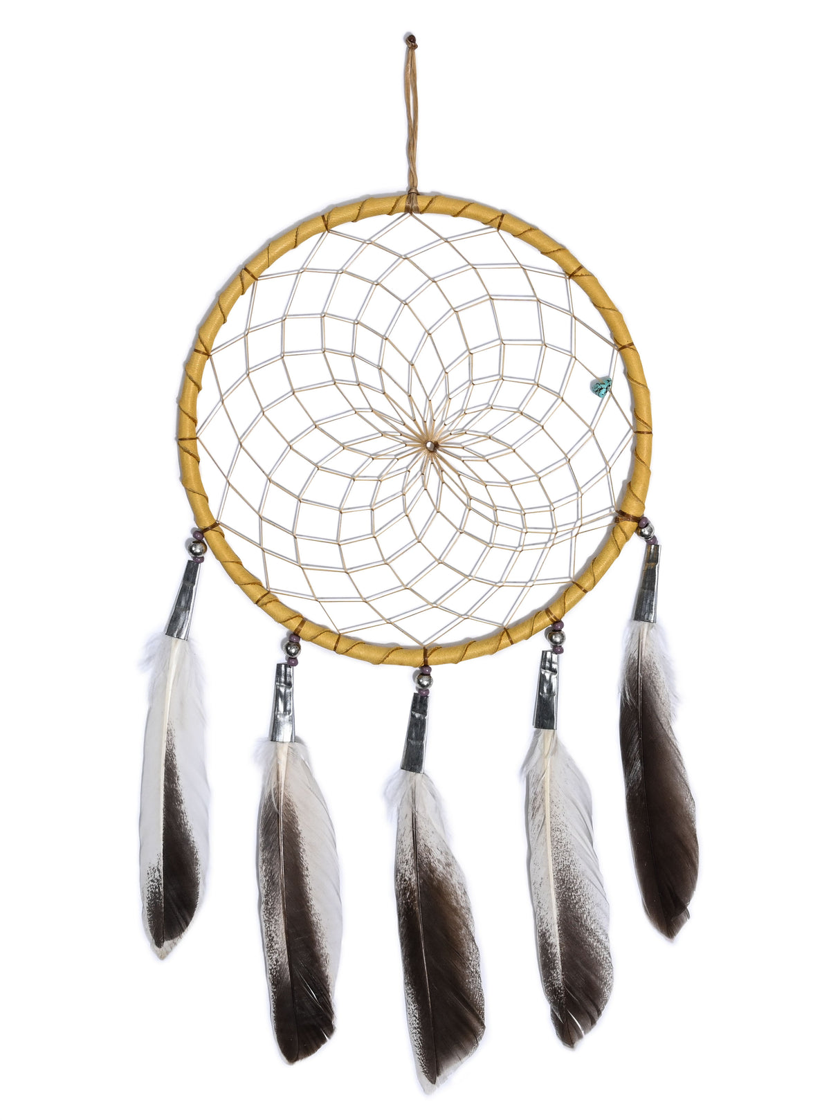 6" Turquoise Stone Dreamcatcher | si0375-Natural-Light-Purple
