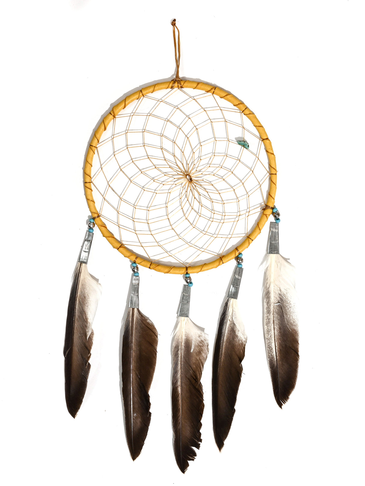 6" Turquoise Stone Dreamcatcher | si0375-Natural-Turquiose