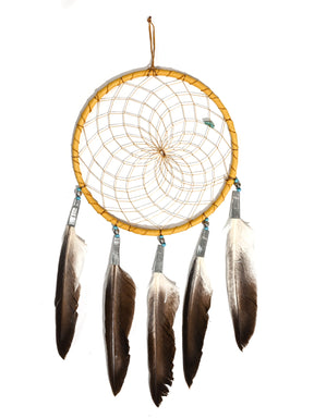 6" Turquoise Stone Dreamcatcher | si0375-Natural-Turquiose