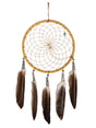 6" Turquoise Stone Dreamcatcher | si0375-Natural-White