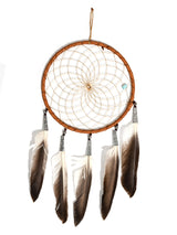6" Turquoise Stone Dreamcatcher | si0375-Tan-Brown
