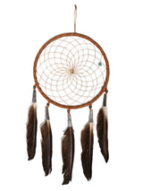6" Turquoise Stone Dreamcatcher | si0375-Tan-Orange