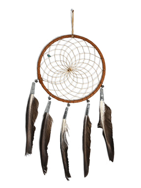 6" Turquoise Stone Dreamcatcher | si0375-White-White