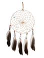 6" Turquoise Stone Dreamcatcher | si0375-White-Orange