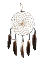 6" Turquoise Stone Dreamcatcher | si0375-White-Turquoise