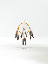 6" Bone Charm Dreamcatcher | si0376-Gold
