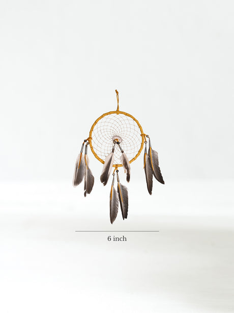 6" Bone Charm Dreamcatcher | si0376-Gold