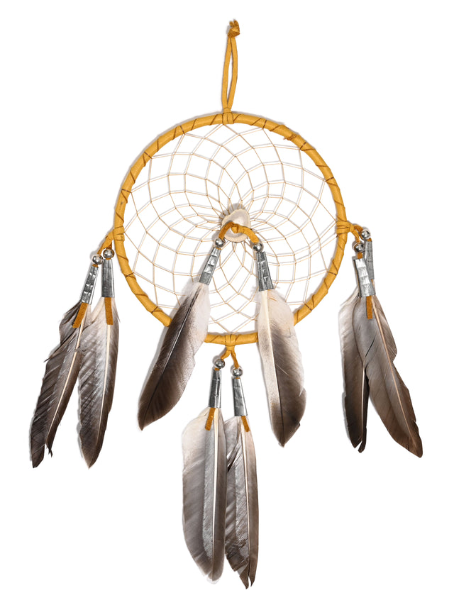 6" Bone Charm Dreamcatcher | si0376-Gold
