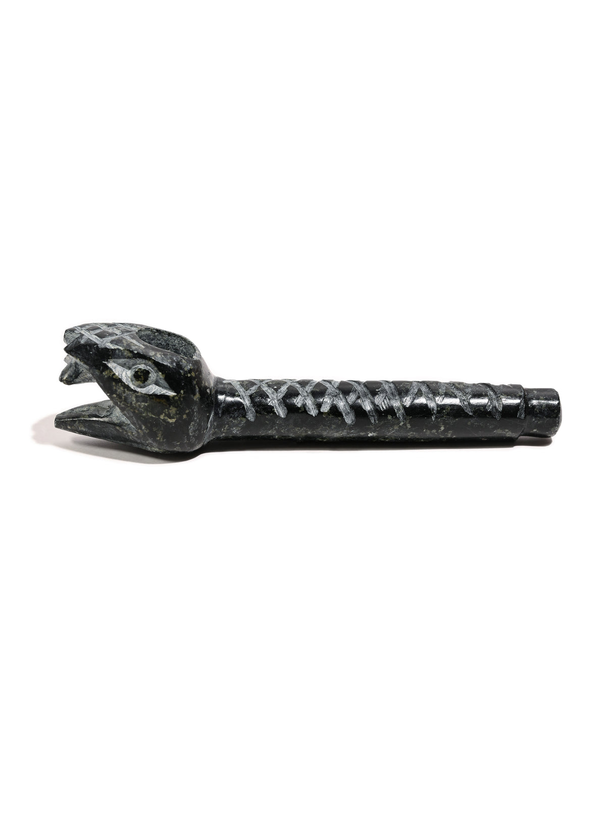 Stone Carved Pipe - Serpent 1 | si0491-Large
