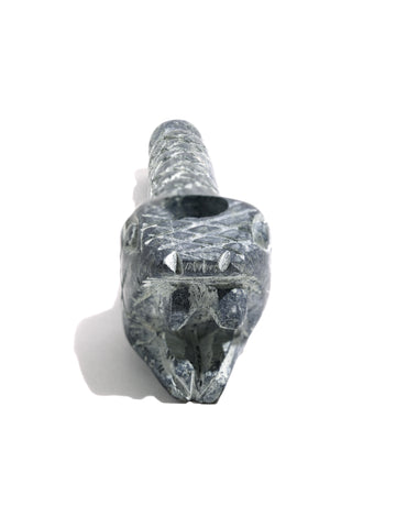 Stone Carved Pipe - Serpent
