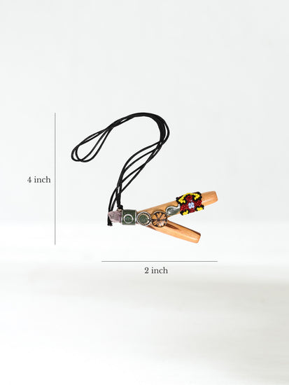 Kuripe Pipe with Stone Inlay Dimension | si0492