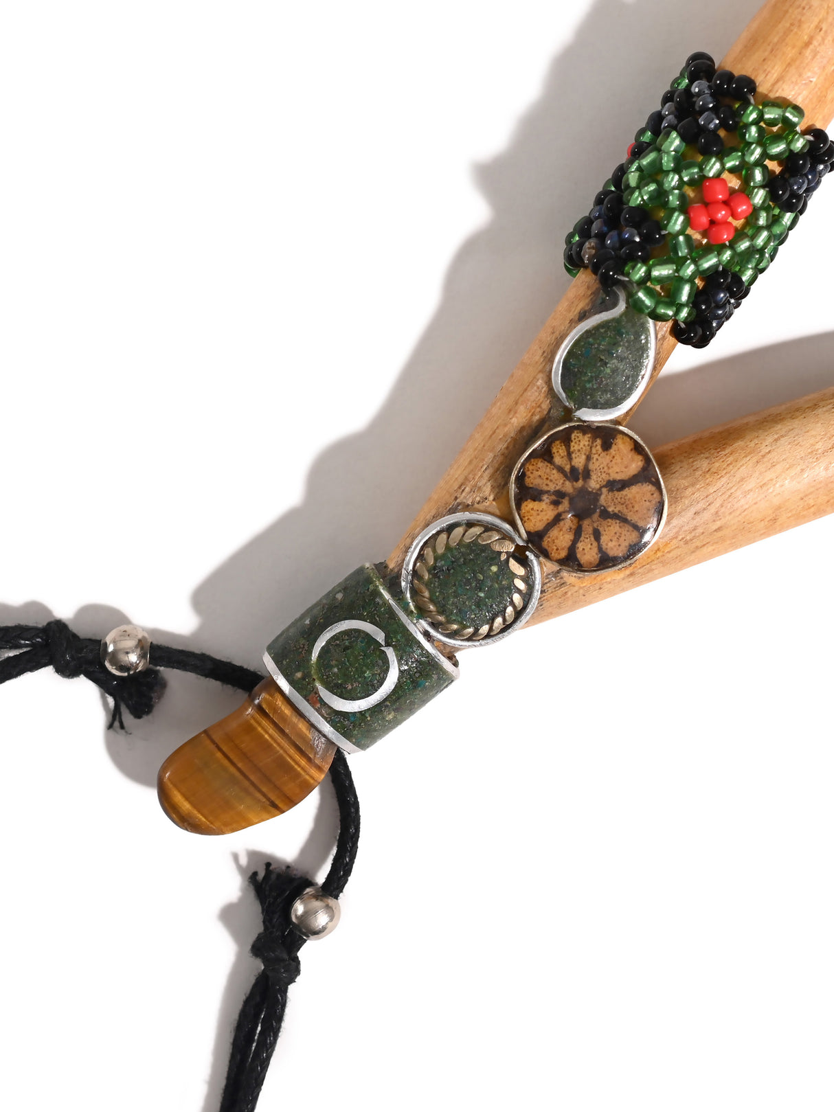 Kuripe Pipe with Stone Inlay | si0493