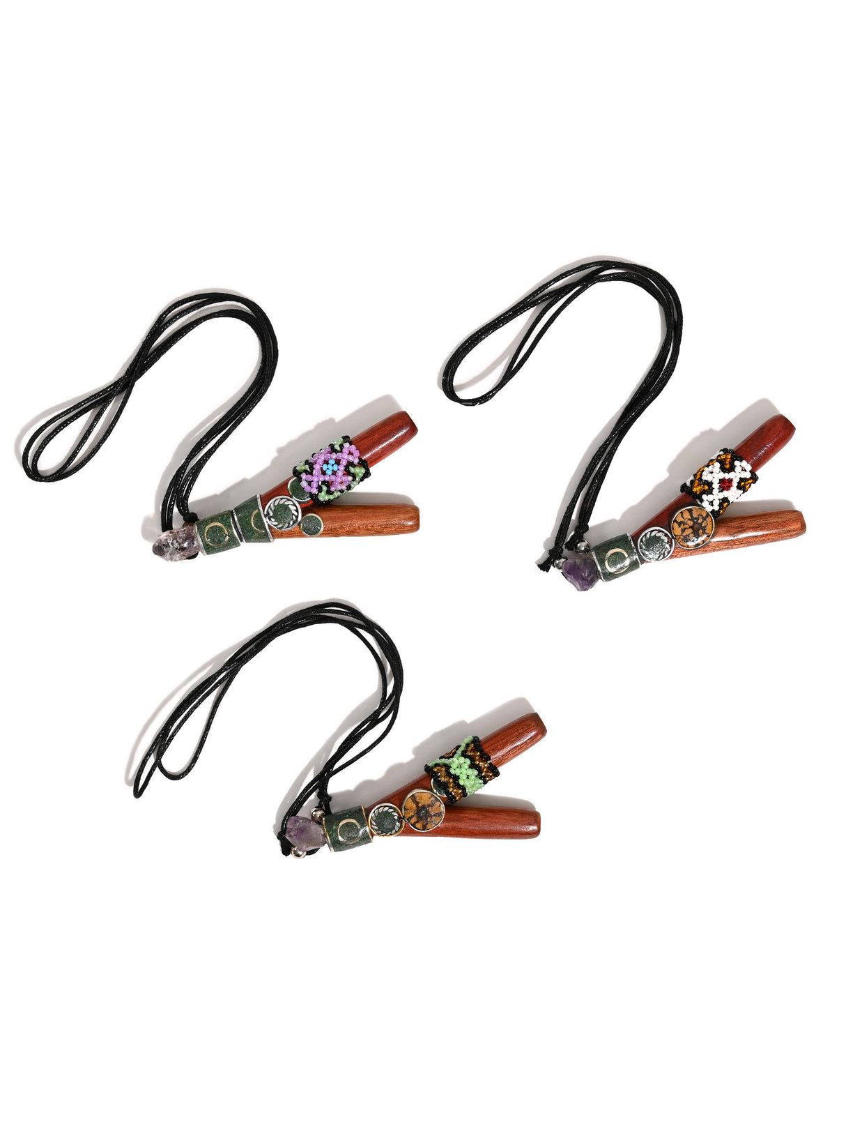 Kuripe Pipe with Stone Inlay | si0494