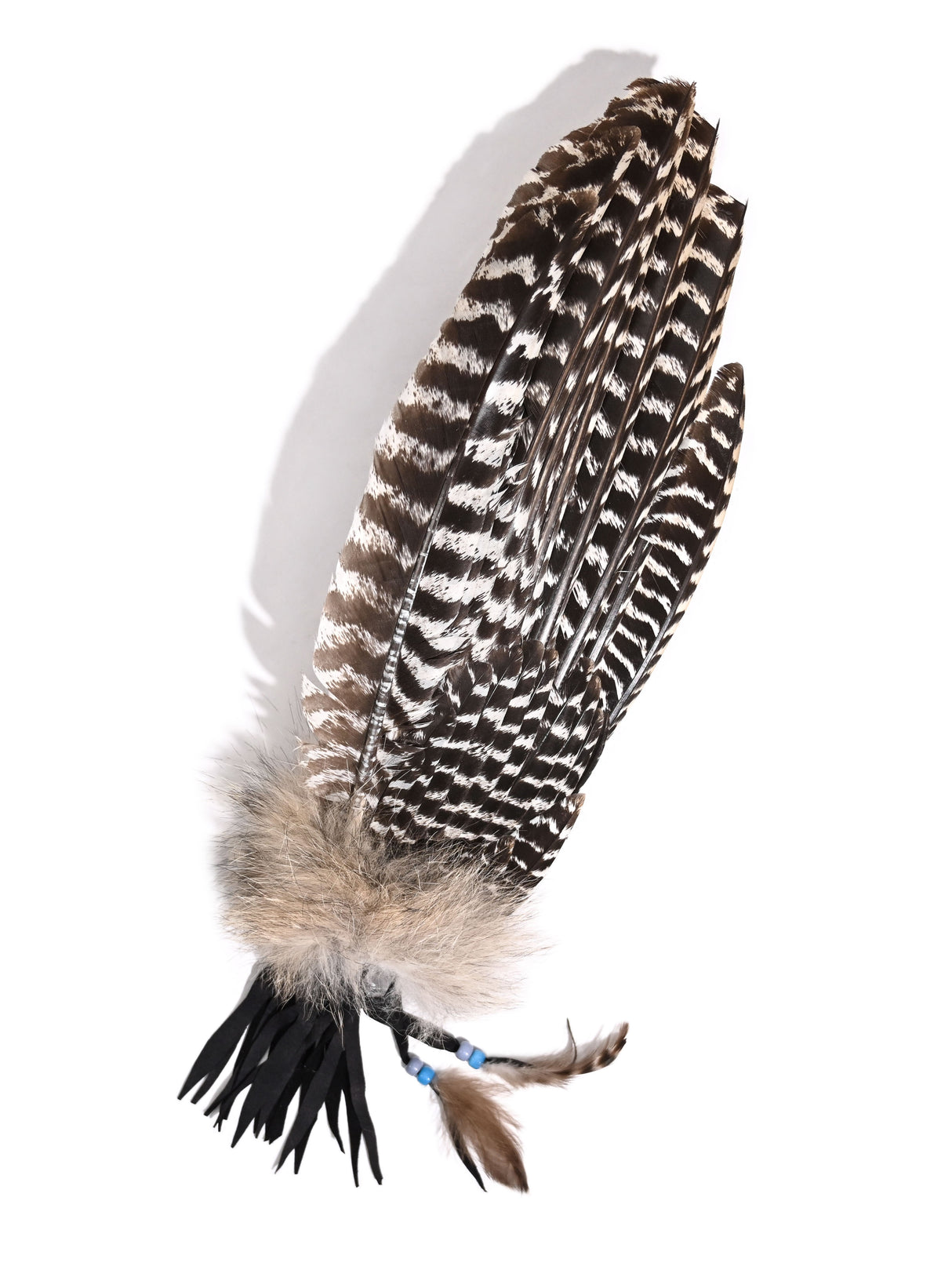 Sacred Prayer Feather Fan with Quartz