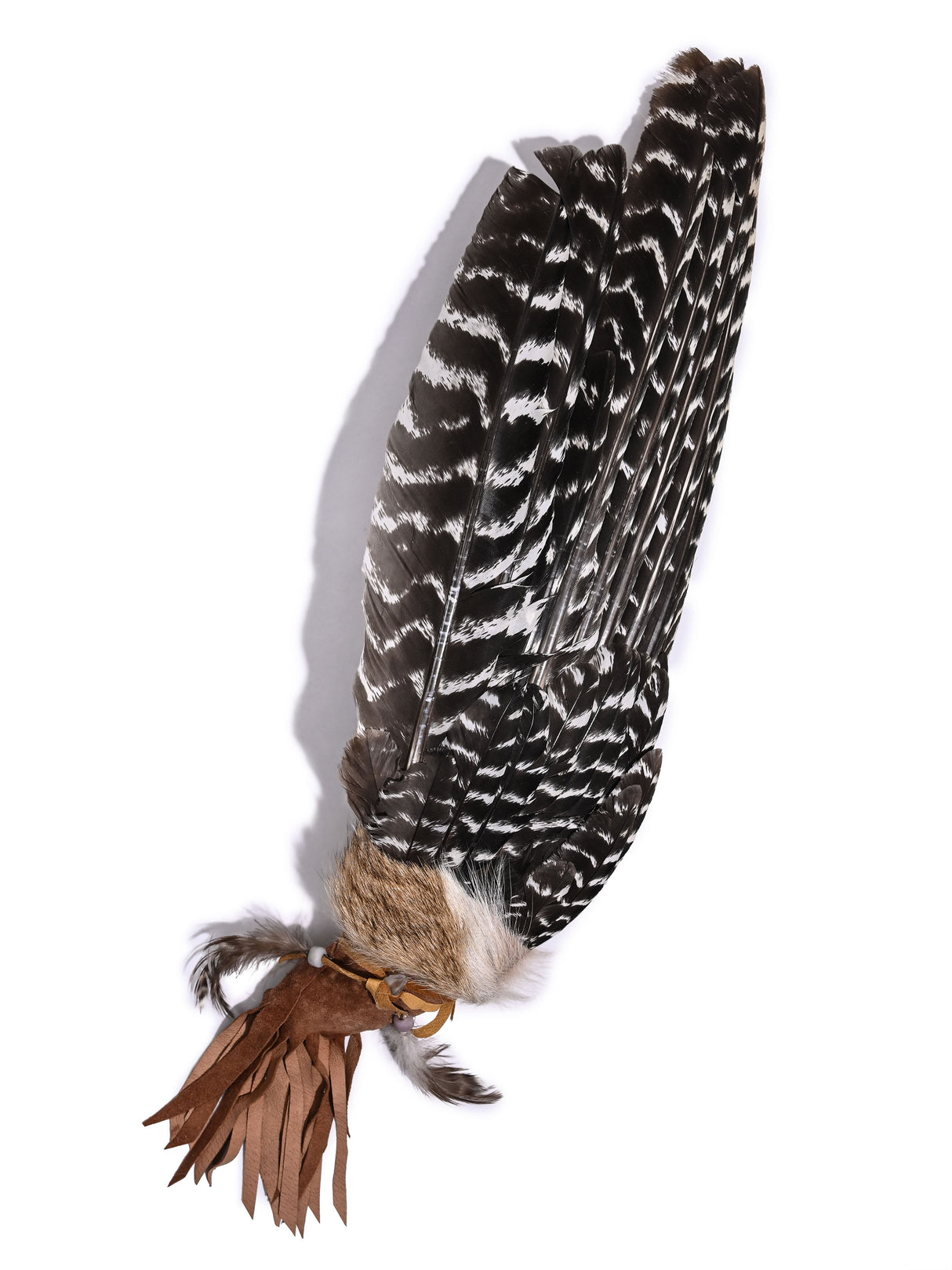 Sacred Prayer Feather Fan with Quartz