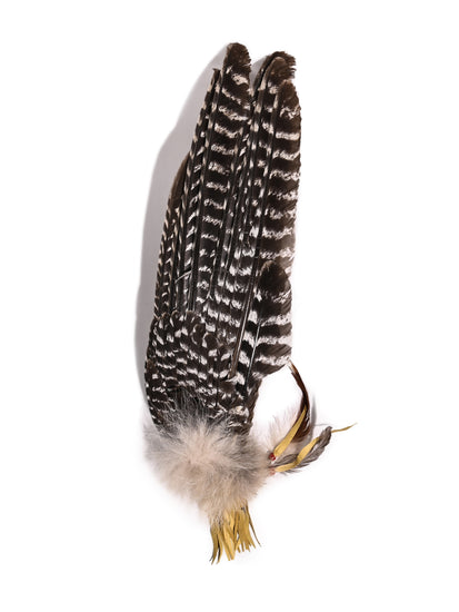 Sacred Prayer Feather Fan with Quartz 1 | si0519-Narrow-Natural