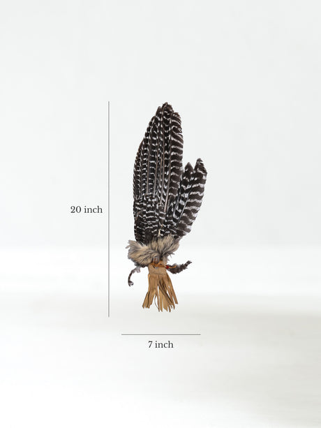 Sacred Prayer Feather Fan with Quartz Dimension | si0519-Natural