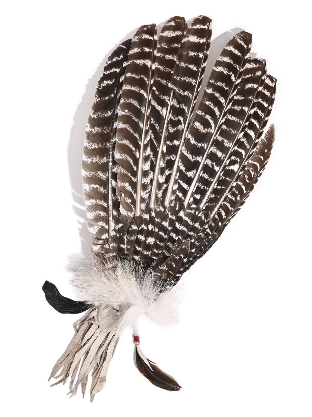 Sacred Prayer Feather Fan with Quartz