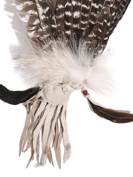 Sacred Prayer Feather Fan with Quartz 1 | si0519-Stone
