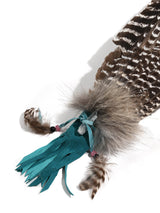 Sacred Prayer Feather Fan with Quartz | si0519-Turquoise