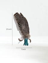 Sacred Prayer Feather Fan with Quartz Dimension | si0519-Turquoise