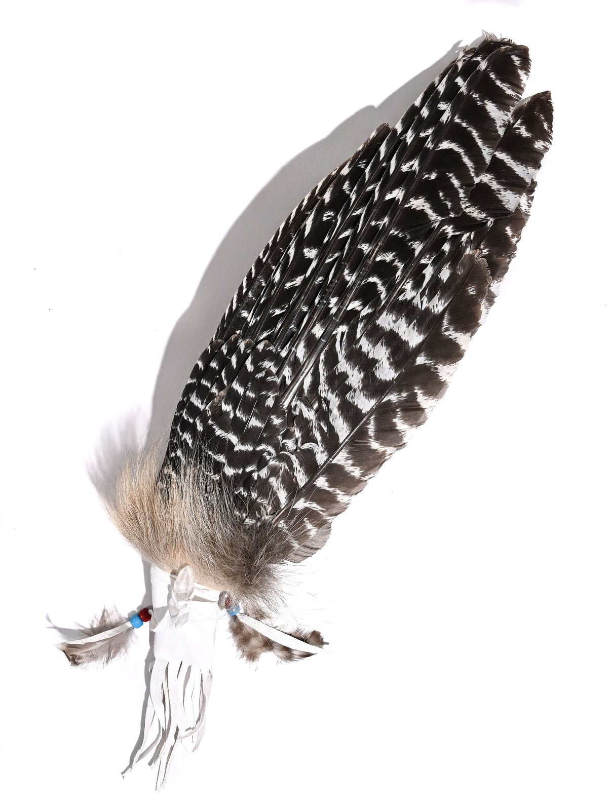 Sacred Prayer Feather Fan with Quartz