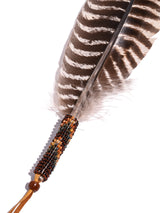 Sacred Prayer Feather - Beaded Wrap 1 | si0522-Earth